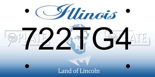 722TG4 Illinois License Plate