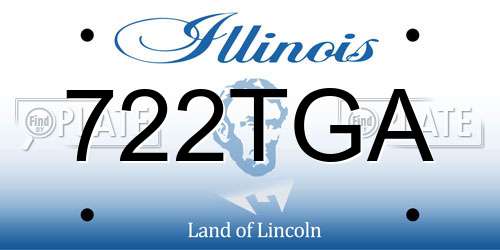 722TGA Illinois License Plate