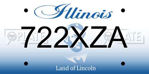 722XZA Illinois License Plate