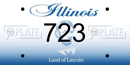 723 Illinois License Plate