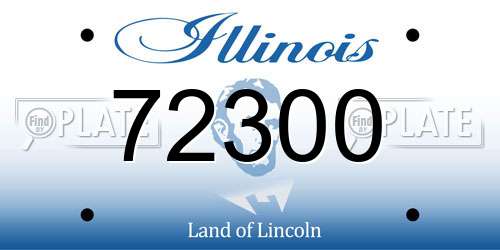 72300 Illinois License Plate