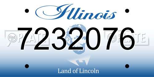 7232076 Illinois License Plate