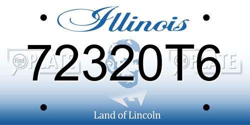 72320T6 Illinois License Plate