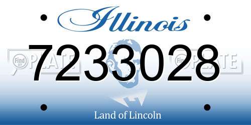 7233028 Illinois License Plate
