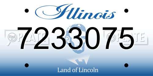 7233075 Illinois License Plate