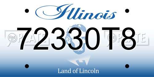 72330T8 Illinois License Plate
