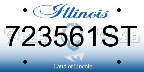 723561ST Illinois License Plate