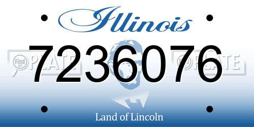 7236076 Illinois License Plate