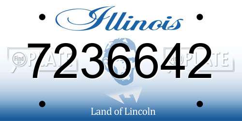 7236642 Illinois License Plate