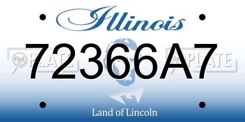 72366A7 Illinois License Plate