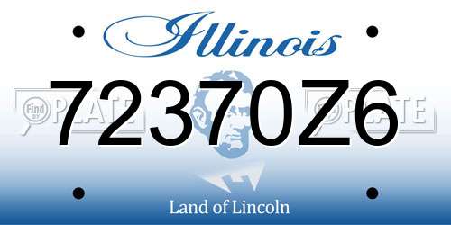 72370Z6 Illinois License Plate