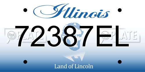 72387EL Illinois License Plate