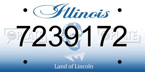 7239172 Illinois License Plate