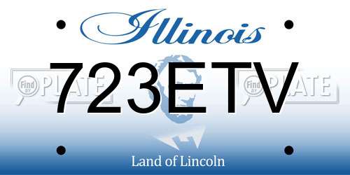 723ETV Illinois License Plate