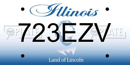 723EZV Illinois License Plate