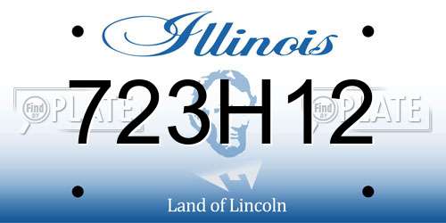 723H12 Illinois License Plate
