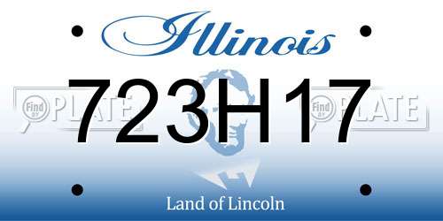 723H17 Illinois License Plate