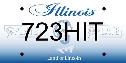 723HIT Illinois License Plate