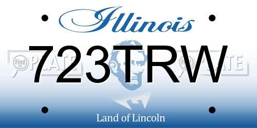 723TRW Illinois License Plate