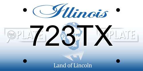 723TX Illinois License Plate