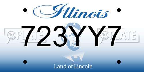723YY7 Illinois License Plate