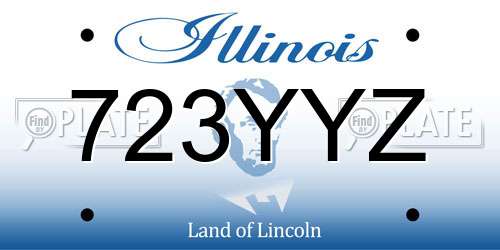 723YYZ Illinois License Plate