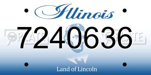 7240636 Illinois License Plate