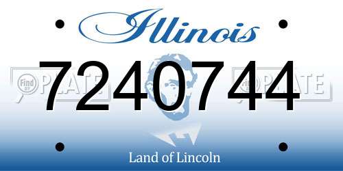7240744 Illinois License Plate