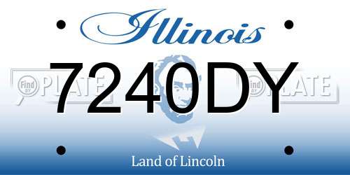 7240DY Illinois License Plate