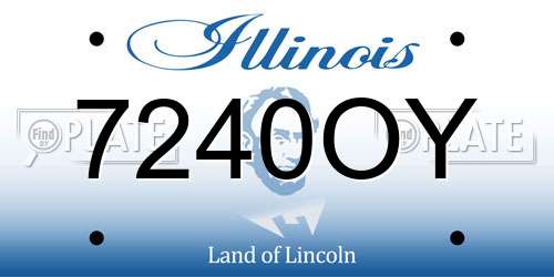 7240OY Illinois License Plate