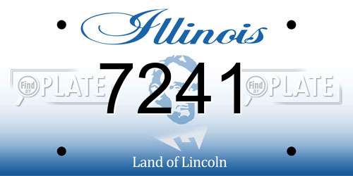 7241 Illinois License Plate