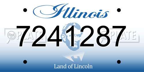 7241287 Illinois License Plate