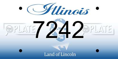 7242 Illinois License Plate