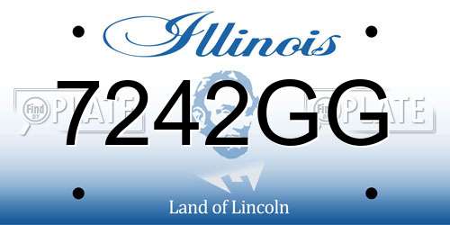 7242GG Illinois License Plate