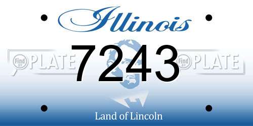 7243 Illinois License Plate