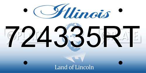 724335RT Illinois License Plate