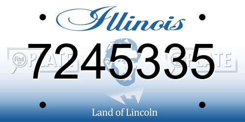7245335 Illinois License Plate