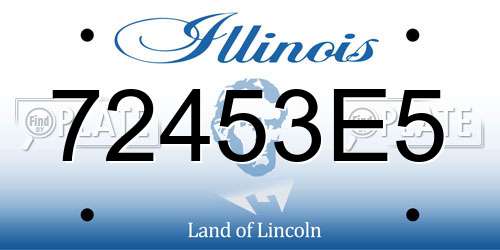 72453E5 Illinois License Plate
