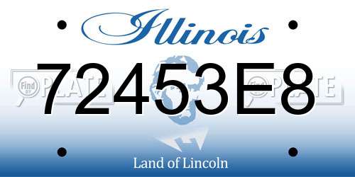 72453E8 Illinois License Plate
