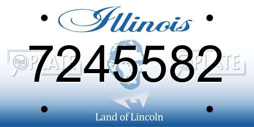 7245582 Illinois License Plate