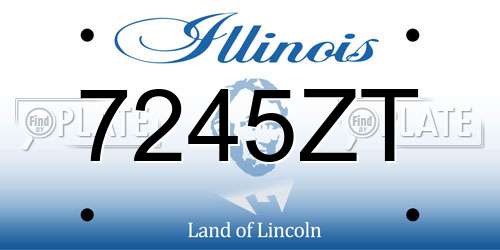 7245ZT Illinois License Plate