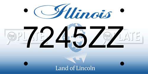 7245ZZ Illinois License Plate