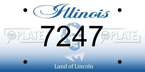 7247 Illinois License Plate
