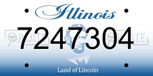 7247304 Illinois License Plate