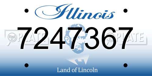 7247367 Illinois License Plate