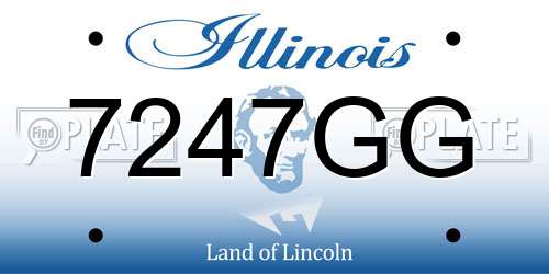 7247GG Illinois License Plate