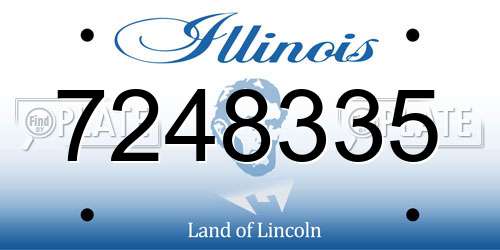 7248335 Illinois License Plate