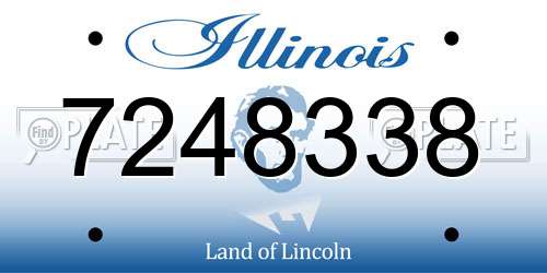 7248338 Illinois License Plate