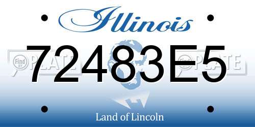 72483E5 Illinois License Plate