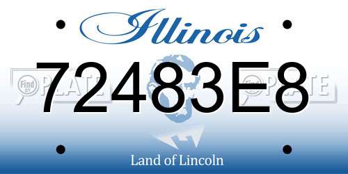 72483E8 Illinois License Plate